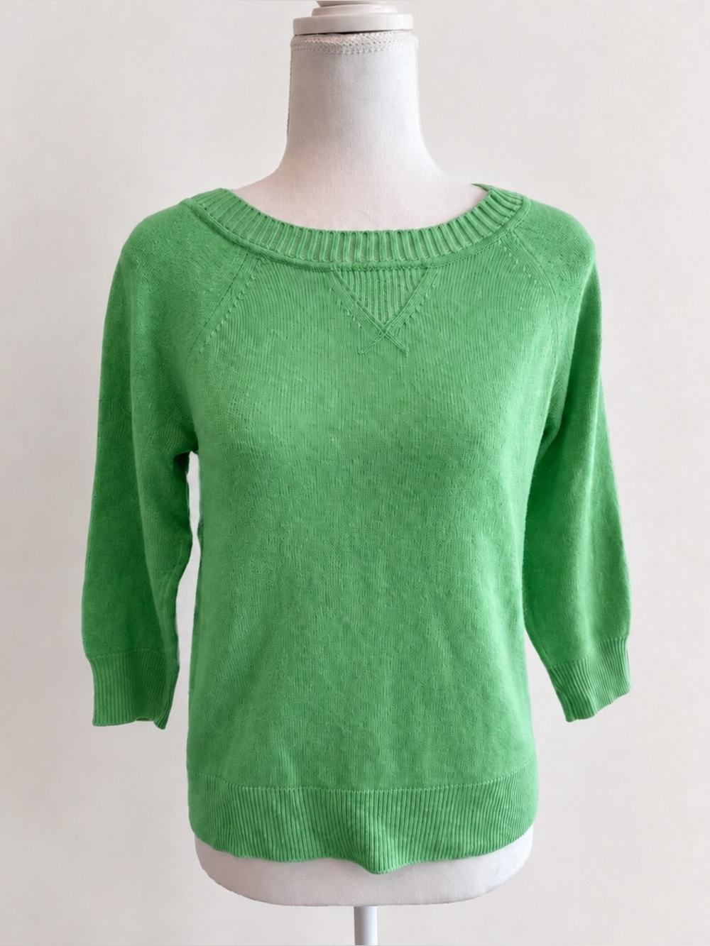 J. Crew EUC Merino Wool Blend Sweater Bright Green Medium Ragl